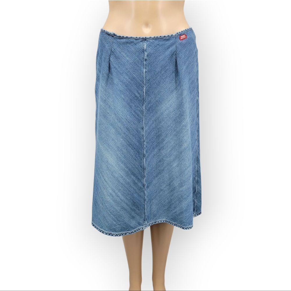 Miss Sixty Vintage Italian Blue Jean Denim A-Line Skirt